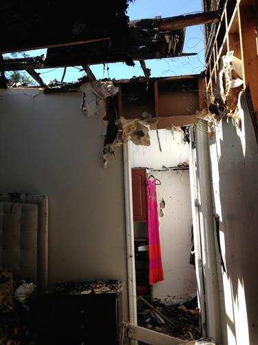 Interior fire damage