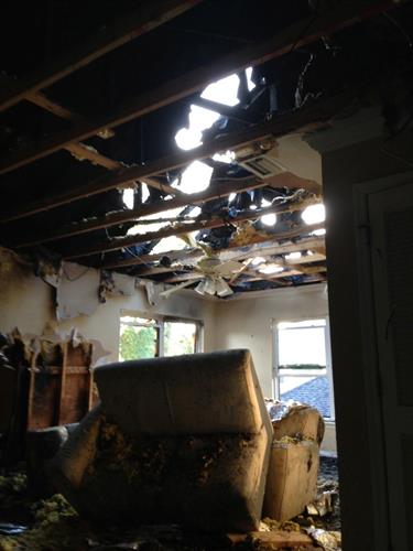Severe interior damage