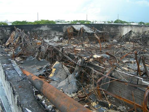 Commercial fire loss - total destruction